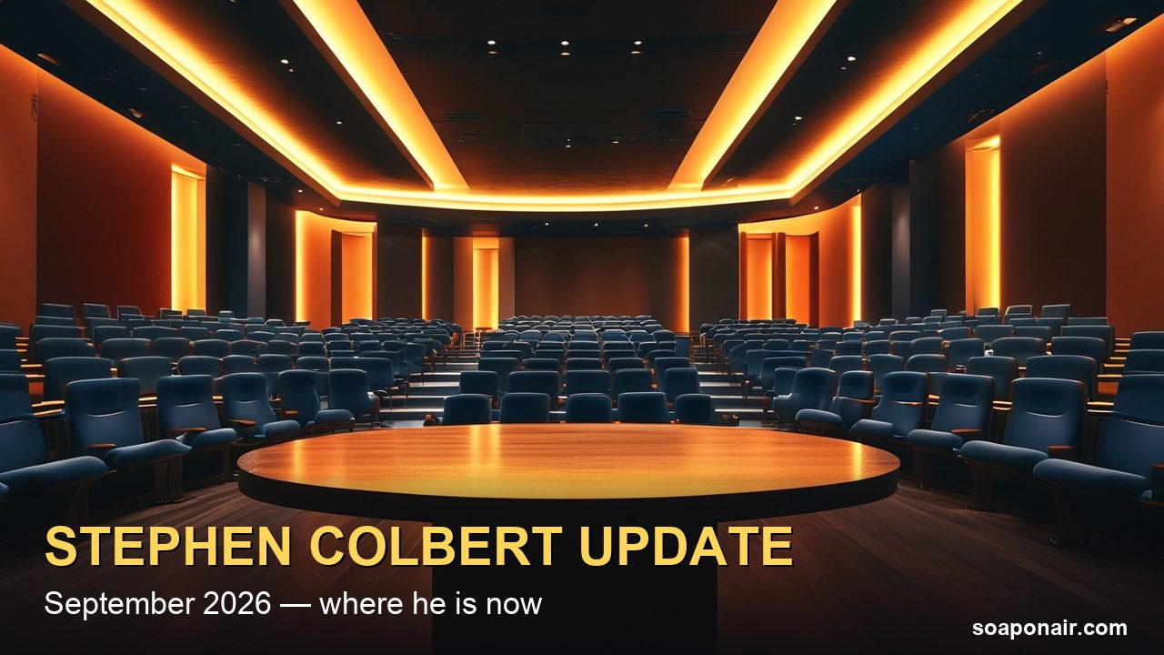 Stephen Colbert Update (Sept. 2026): He Returns to Late Night Tuesday, Sept. 15, as Jimmy Kimmel's Guest