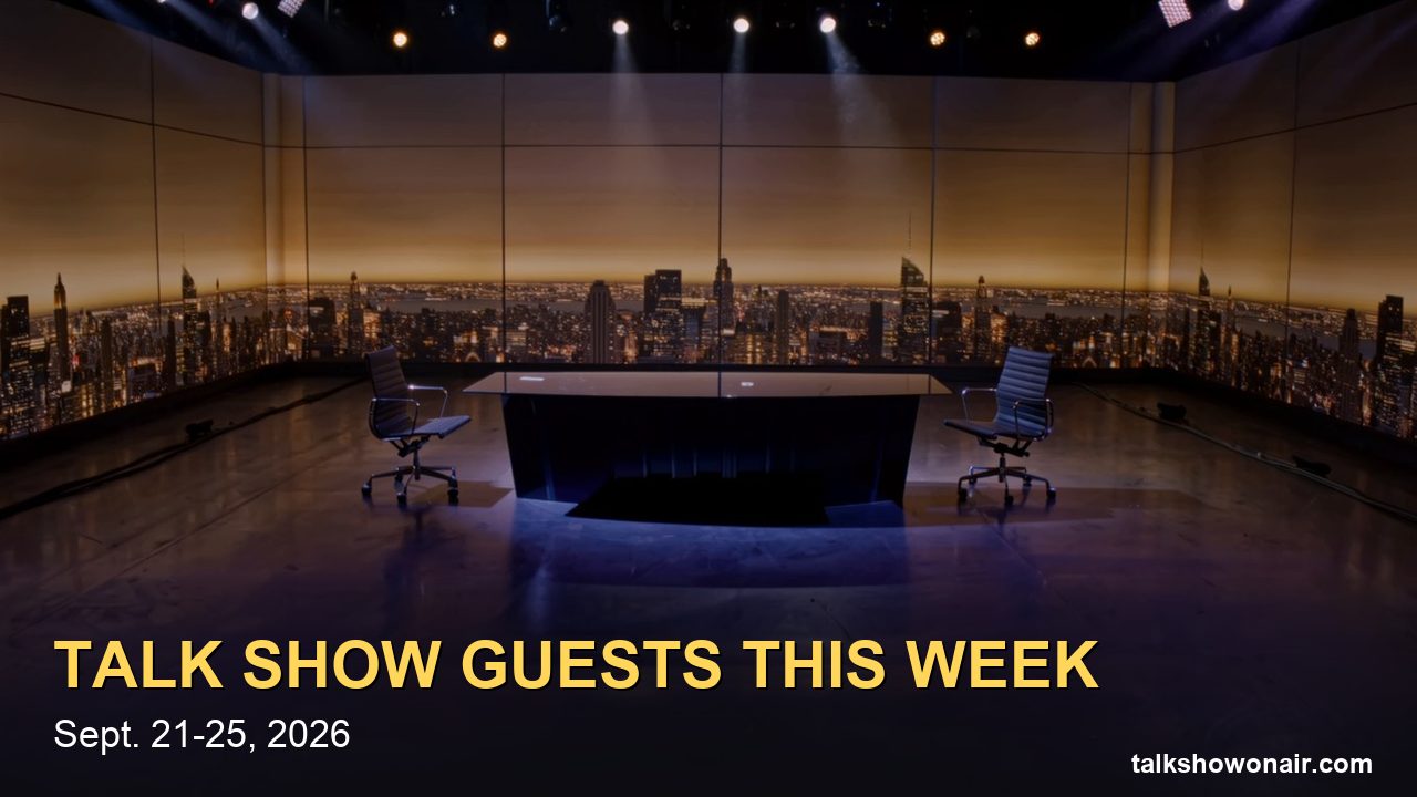 Talk Show Guests This Week (Sept. 21-25, 2026): Seth Meyers Is Back, Conan on Fallon