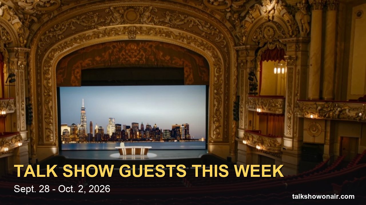 Talk Show Guests This Week (Sept. 28–Oct. 2, 2026): Kimmel in Brooklyn, Springsteen, Pugh